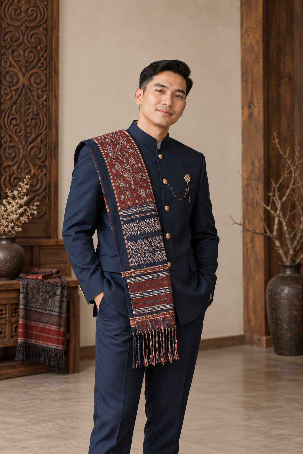 Potret Damar seorang diri